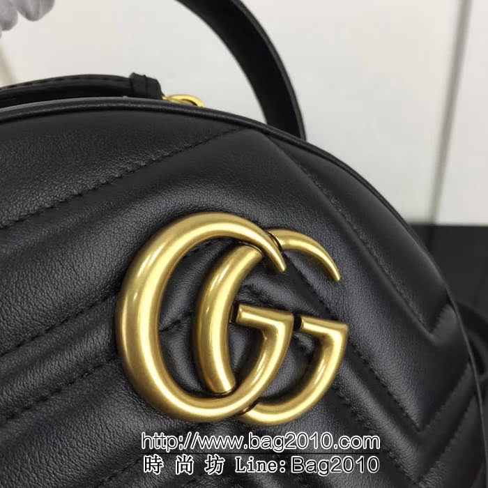 GUCCI古馳頂級原單 新款GUCCI高仿新款專櫃品質 實物實拍 476671克色雙肩背包 HY1191